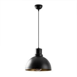 Wonderlamp Lámpara colgante vintage negro con pantalla en forma de cúpula
