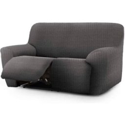 Eysa Funda de sofá relax extensible 3 plazas x 2 gris oscuro 200 - 260 cm