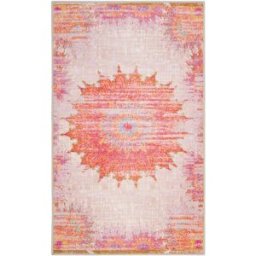 Wecon Home Alfombra de baño con diseño vintage oriental multicolor 80x150