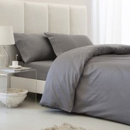 Cotton Artean Funda nórdica Saten Algodon Egipcio 300 Hilos Gris 220x220 Cama 135