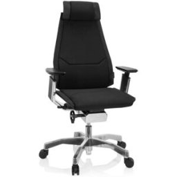 hjh OFFICE Silla alta gama tela negro