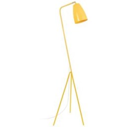 Tosel Lámpara para leer trípode metal amarillo pantalla amarillo