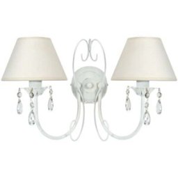 Tosel Lámpara de pared metal blanco pantalla blanco