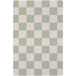 Decochic Alfombra de juego infantil cuadros verde 118x180cm