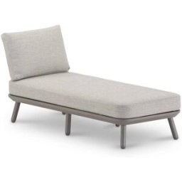 Defora Home Chaise longue de jardín taupé y cuerda beige