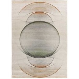 Atticgo Alfombra moderna crema/verde/caldera 140x200 cm