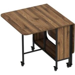 Homcom Mesa plegable comedor 130x80x74 cm marrón