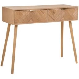 Wanderlust deco Recibidor_consola de madera con 2 cajones marron 99x34x78