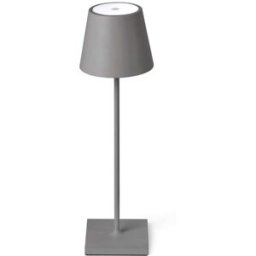 FARO BARCELONA Lámpara portátil aluminio gris mate 11x11x38 cm