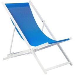 Beliani Hamaca plegable metal azul