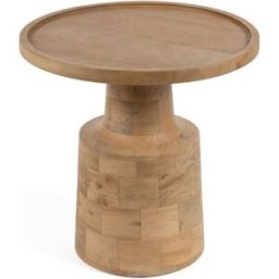Koketto Home Mesa centro redonda madera mango natural, combinable, 45 cm