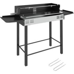 Outsunny Barbacoa de carbón 118x32x90 cm negro
