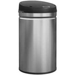 Homcom Cubo de basura 32x30.5x51 cm plata