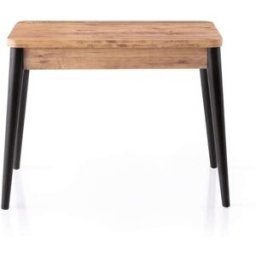 Calicosy Mesa extensible de 100 a 120 cm, decoración pino atlántico y negro