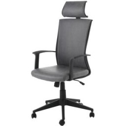 ORESTELUCHETTA Silla de oficina en polipiel gris cm h.121/131xl.61xp.61