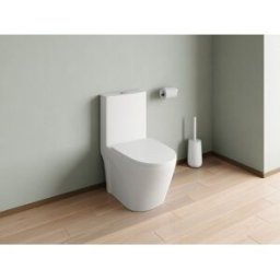 Unique WC blanco mate de cerámica de pie - Desagüe horizontal - NAGILAM
