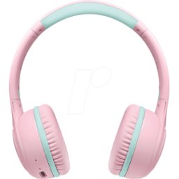 LOGILINK BT0073P - Auriculares, Bluetooth, estéreo, auriculares para niños, rosa
