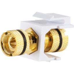 SHIVERPEAKS SHVP BS08-10064 - KEYSTONE audio banana jack > jack, chapado en oro, negro