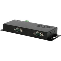 EXSYS EX6112-2P - 2 puertos RS232, serie, adaptador LAN, PoE, carcasa metál