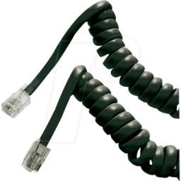 FREI HSK 4-4S 2M - Cable de auricular telefónico, 2 m, negro