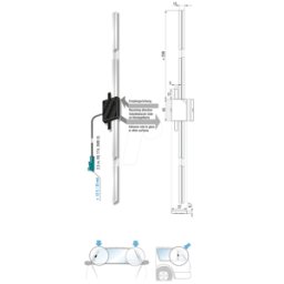 ATTB 4570.02 - Antena interior de cristal - FM, DAB, DAB+ (banda III/L)