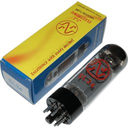 JJ ELECTRONIC TUBE EL34JJ X2 - Tubo de electrones, tubo de potencia, octal, 8 patillas, par emp