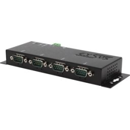EXSYS EX6114-2P - 4 puertos RS232, serie, adaptador LAN, PoE, carcasa metál