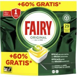 Fairy Todo En 1 Limon lavavajillas 29 cápsulas