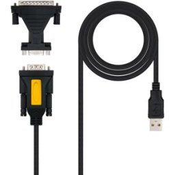 Nanocable Cable Conversor USB a SERIE A/M-RS232 DB9/M DB25/M 1.8 M