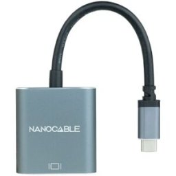 Nanocable Adaptador USB-C M para VGA F 10 CM Gris