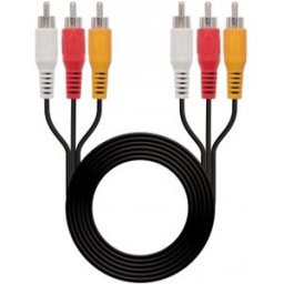 Nanocable AUDIO VIDEO, 3XRCA/M-3XRCA/M, 1.8 M