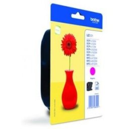Brother LC121M - Cartucho de impresión - 1 x magenta - 300 páginas - blíster - para DCP J132W, J152W