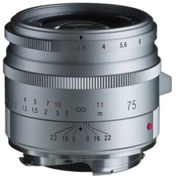 VoigtlÃ¤nder Objetivo APO-Skopar 2,8/75 mm Leica M plata
