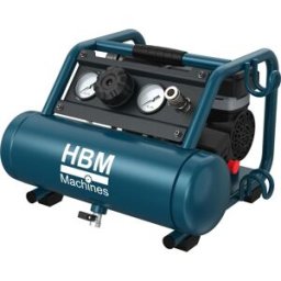 HBM compresor de aire sin aceite silencioso, 4 litros, 8 bar, 0,5 CV