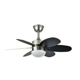 Fabrilamp Alves Ventilador de Techo con Motor DC y Luz 20W Níquel Oscuro