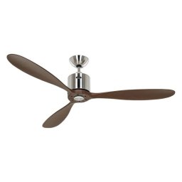 Ventilador de techo CasaFan Aeroplan Eco DC 132 cm luz y mando nogal/cromo