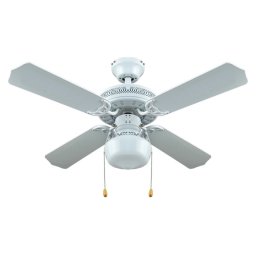 Bastilipo - Ventilador De Techo Con Luz E27, 50 W, Blanco, 105 X 42 Cm, Nerja