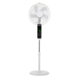 Iluminashop Ventilador de Pie con Mando 45W Blanco Motor AC