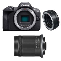 Cámara Mirrorless Canon EOS R100 24.1 MP Sensor CMOS APS-C WiFi RF-S 18-150mm IS STM + Adaptador