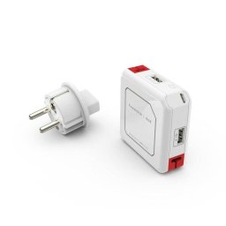 Hub USB Allocacoc 9302/EUUHUB 4 puertos USB 2.0 Blanco AC/DC Compacto