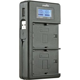 Cargador de batería Jupio NP-FZ100 Duo LCD doble USB tipo A y C PowerBank