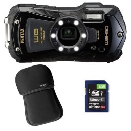 Cámara Compacta Pentax WG-90 16MP Zoom Óptico 5x Full HD Resistente Negro