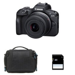 Cámara Mirrorless Canon EOS R100 24,1MP 4K UHD BT Wi-Fi IS STM 18-45mm + Bolsa + SD