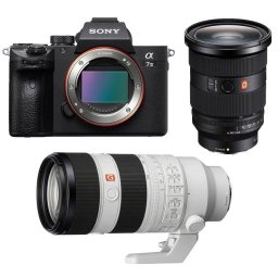 Cámara Mirrorless Sony Alpha 7 III 24MP Sensor Full-Frame 24-70mm y 70-200mm WiFi USB-C