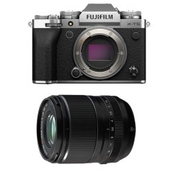 Cámara Mirrorless Fujifilm X-T5 Plata 40.2MP 6.2K 23mm F1.4 WiFi Bluetooth