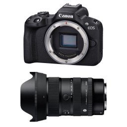 Cámara Mirrorless Canon EOS R50 24.2MP 4K 17-40mm F1.8 WiFi Bluetooth