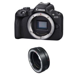 Cámara Mirrorless Canon EOS R50 24.2MP APS-C 4K WiFi Bluetooth + Anillo EF-EOS R