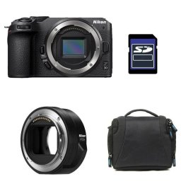 Cámara Mirrorless Nikon Z30 20.9MP 4K 30p WiFi Bluetooth + Bolsa Tarjeta SD 8GB Adaptador FTZ II