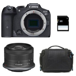 Cámara Mirrorless Canon EOS R7 32.5MP 18-45mm WiFi Bluetooth Estabilizador IBIS