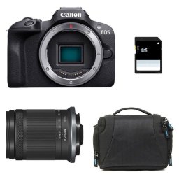 Cámara Mirrorless Canon EOS R100 24.1MP WiFi Bluetooth + RF-S 18-150mm F3.5-6.3 IS STM